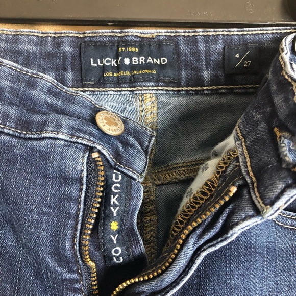 Lucky Brand Crop Cutoff Blue Denim Skinny Jeans - Picture 11 of 11